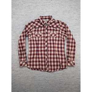 Ariat Western Plaid Shirt Long‎ Sleeve Snap Front Pockets Medium Rodeo Ranch